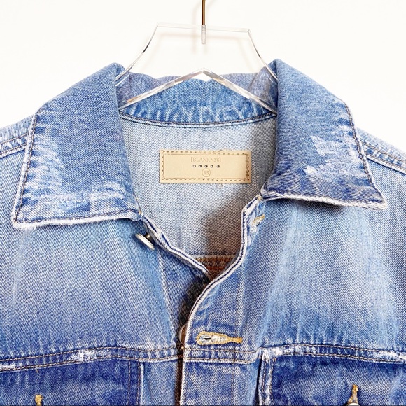 Blank NYC Blow the Bag Rainbow Denim Jacket XS/S - Picture 6 of 9
